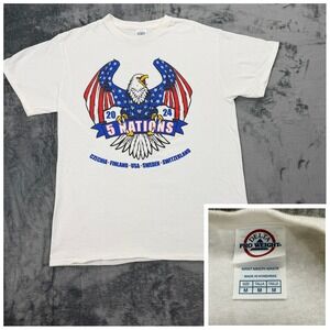 Delta Pro Weight 5 Nations 2024 Hockey Tournament Graphic T-Shirt Mens M White
